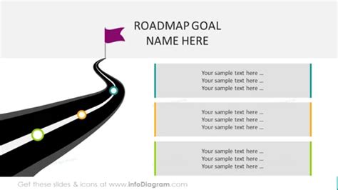 3d Curved Road Map Powerpoint Journey Highway Infographic