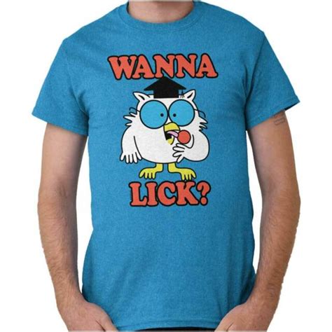 Mr Owl Tootsie Pop Wanna Lick Funny Candy Womens Or Mens Crewneck T Shirt Tee Ebay