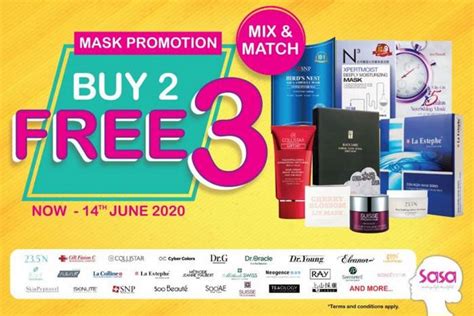 Check spelling or type a new query. Now till 14 Jun 2020: Sasa Mask Buy 2 Free 3 Promotion ...