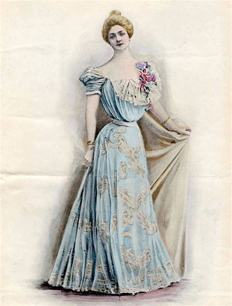Victorian Fashion 1899 Fashion Illustration Vintage Edwardian