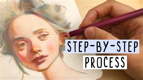 How To Create A Colorful Portrait Easy Step By Step Color Pencil