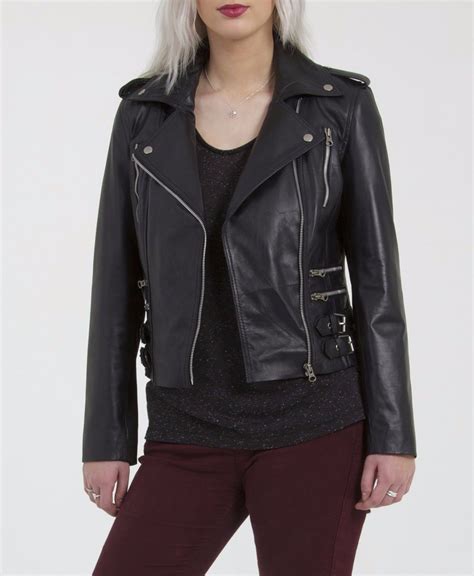 New Women’s Black Genuine Lambskin Leather Jacket Motorcycle Slim Fit Biker Coat Leather
