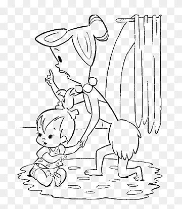 Pebbles And Bamm Bamm Coloring Pages