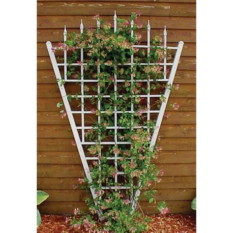 Dura Trel 94 In X 58 In White Vinyl Pvc Estate Trellis 11157 The