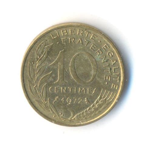 France 10 Centimes 1972 Vintage Coin Codejmc1136 Etsy Uk Coins