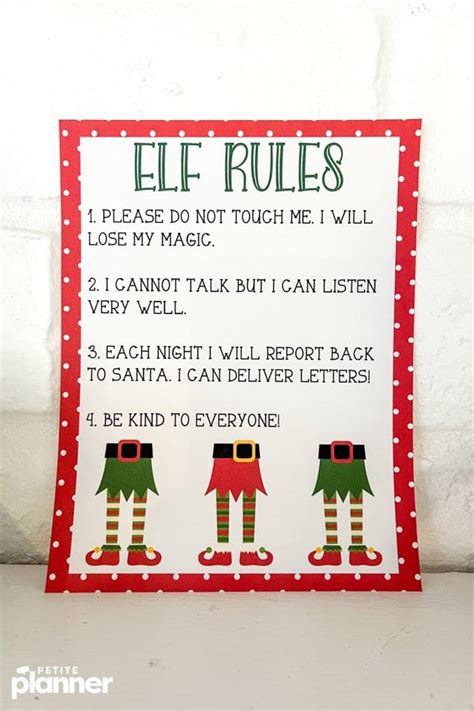 Free Elf On The Shelf Rules Printable And Tips For Using Them
