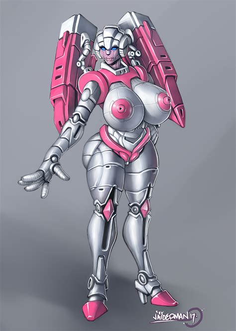 rule 34 arcee artist name blue eyes cybertronian female metal bikini pink nipples robot robot