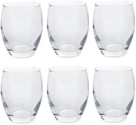 Gk Global Kitchen Water Juice Tumblers Drinking Glasses Set Of 6 350ml 35cl Glass Juice Whisky