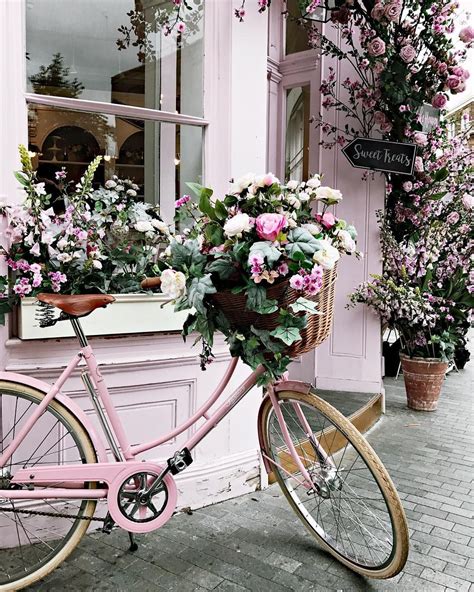 Flowers And A Pink Bike Flower Arrangements Beautiful Flowers