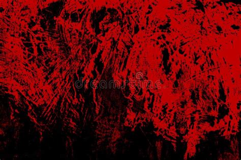 Blood Texture Or Background Concrete Wall With Bloody Red Stains For