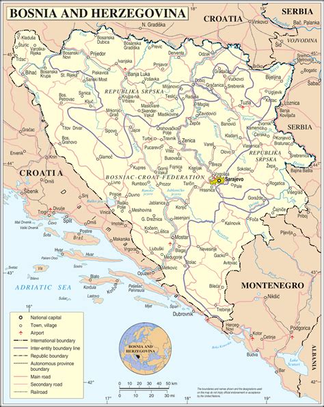 Bosnia And Herzegovina Heart Shaped Land