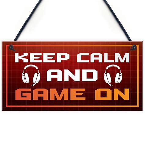 Red Ocean Keep Calm Game On Novelty Gaming Sign Games Room Decor T For Son Brother Diy At Bandq