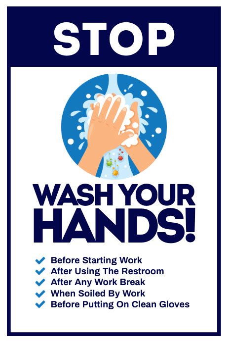 Copy Of Stop Wash Your Hands Sign Poster Template Postermywall