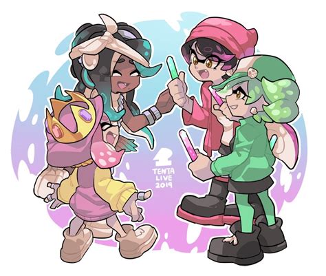 Callie Marie Marina And Pearl Splatoon And 1 More Drawn By Wong