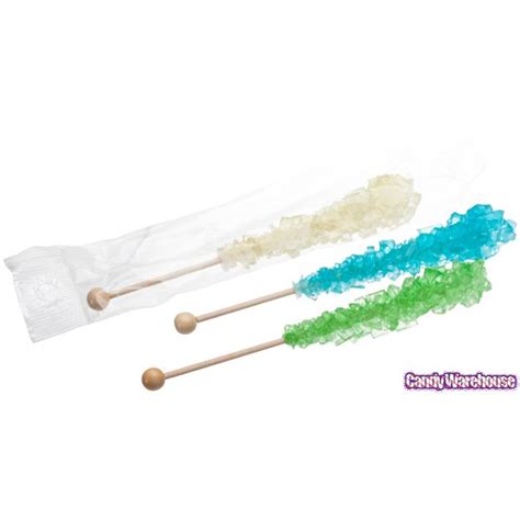 Sour Rock Candy Sticks Wrapped 120 Piece Case Rock Candy Sticks