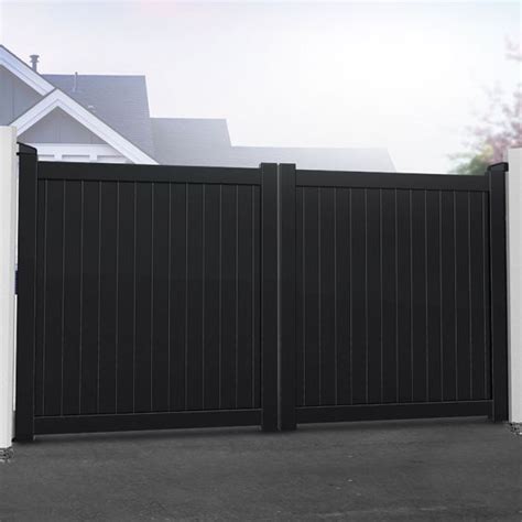 Devon Aluminium Driveway Double Gates Black Buy Fencing Direct