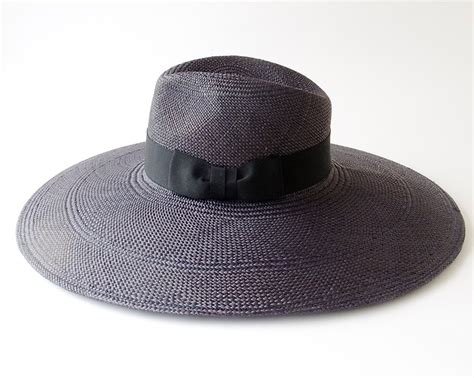 Wide Brimmed Black Fedora Hat Women Spring By Katarinahats On Etsy