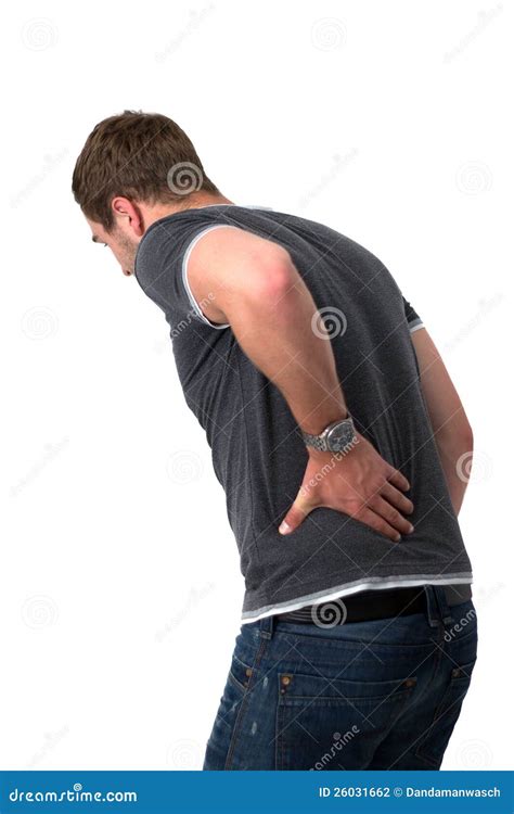 Young Man With Back Pain Stock Photography Image 26031662