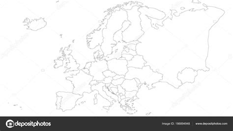 Carte schématique vierge de l Europe Stock Vector by pyty 186894948