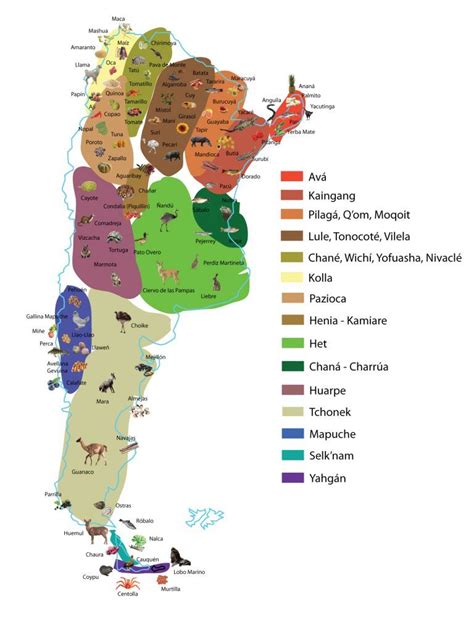 Pueblos Originarios De Argentina Origen Cultura Argentina Mapa De