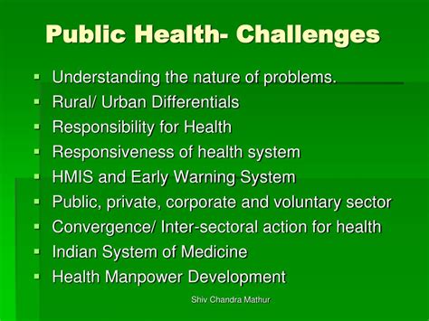 Ppt Challenges In Public Health Powerpoint Presentation Free