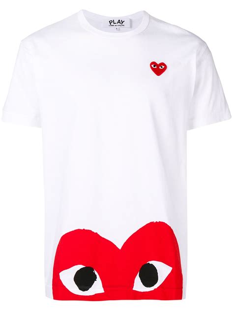 Comme Des Garçons Play Heart Print T Shirt Farfetch