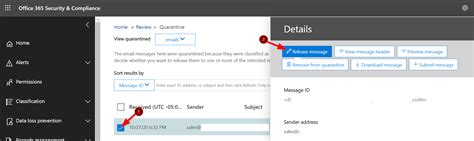 Office 365 Release A Quarantined Email As A User Cloudcompanyapps