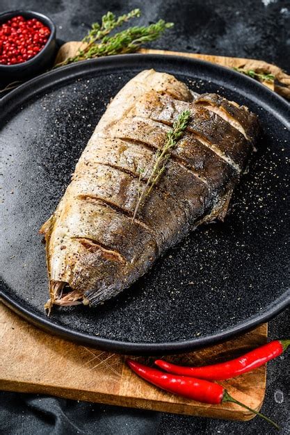 Premium Photo Grilled Yellowtail Japanese Amberjack Fillet On A