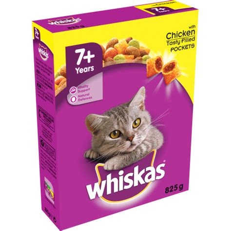 It is prepared using real chicken as the first ingredient to provide the right protein content for cats. Whiskas 7+ Chicken Dry Senior Cat Food From £3.27 ...