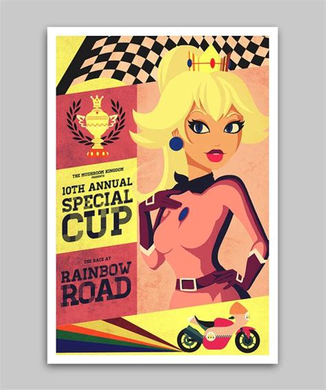 Rainbow Road Poster Select A Size By Ronguyatt On Etsy Princesspeach