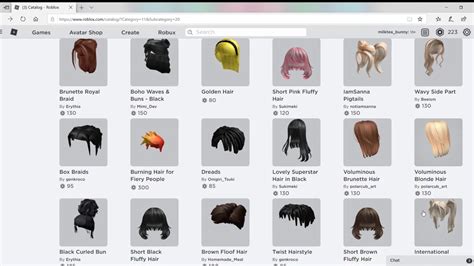 11 Of My Favorite Female Roblox Hairs Youtube