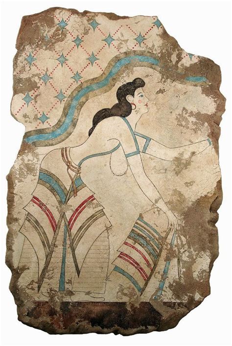 The Minoans Fashion Ancient Greek Art Ancient Paintings Minoan Art