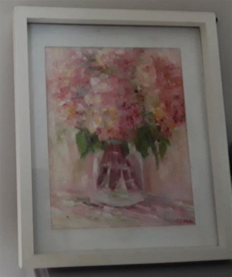 The Pale Pink Hydrangea Oil Painting By Therese O Keeffe Artfinder
