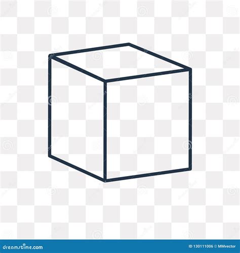 Icono Del Vector Del Cubo Aislado En El Fondo Transparente Cubo Linear