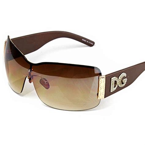 womens dg fashion designer shield wrap sunglasses shades large oversized brown