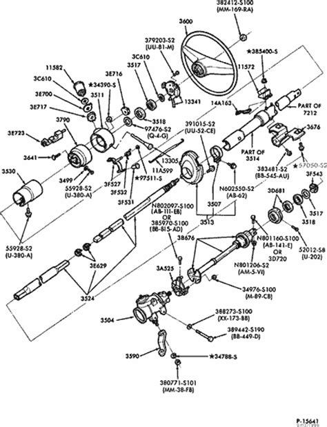 Exploded View For The 1990 Ford F250 Non Tilt Steering Column Services
