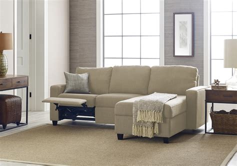 Serta Palisades Reclining Sectional with Right Storage Chaise - Oatmeal ...