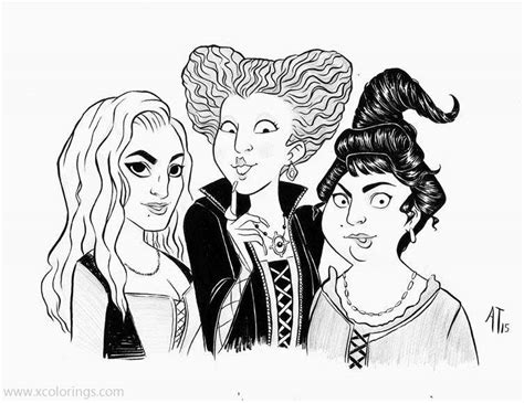 Hocus Pocus Coloring Pages INKtober - XColorings.com