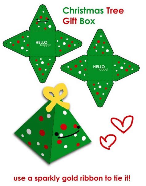 Diy Tree Shaped Boxes With Template And Free Printable Christmas