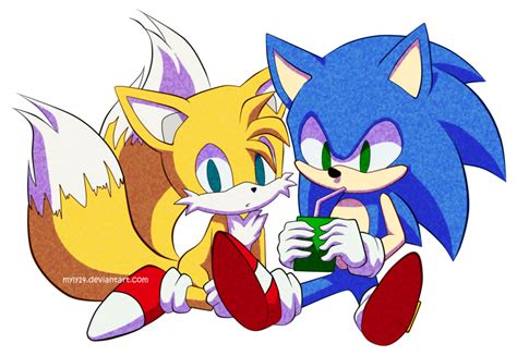 Sonic And Tails By Myly14 Sonic Sonic Fan Characters Sonic The Hedgehog