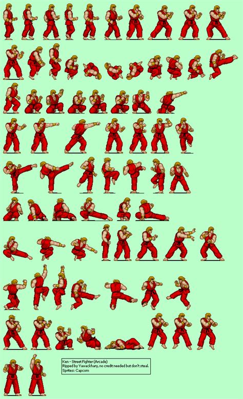 Arcade Street Fighter Ken The Spriters Resource