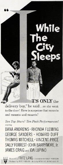 While The City Sleeps 1956 Dana Andrews Rhonda Fleming George