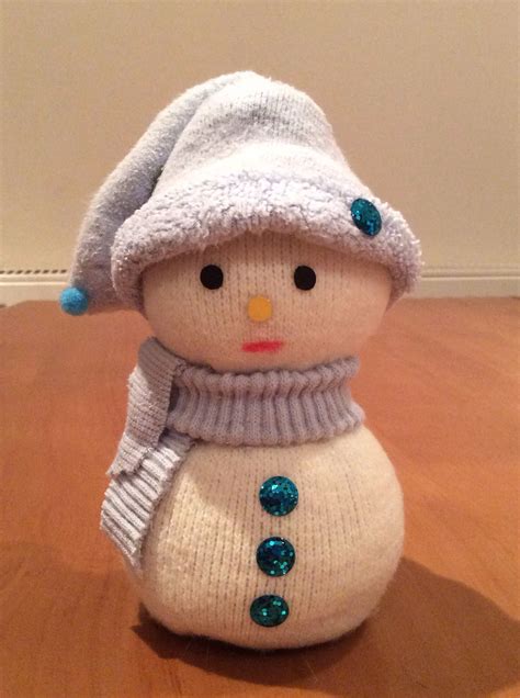Handmade Sock Snowman Snowman Crafts Snowman Crafts Diy Sock Snowman