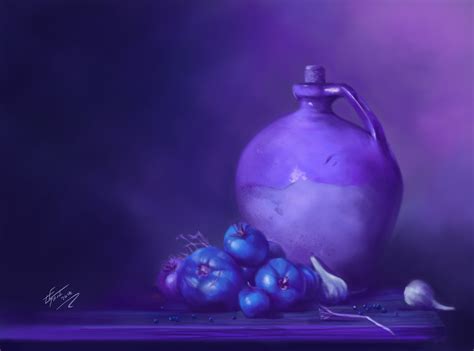 The square color scheme uses four colors equidistant from each other on the color wheel to create a square or diamond shape. Still Life - Cool Color Study by EvanScale on Newgrounds