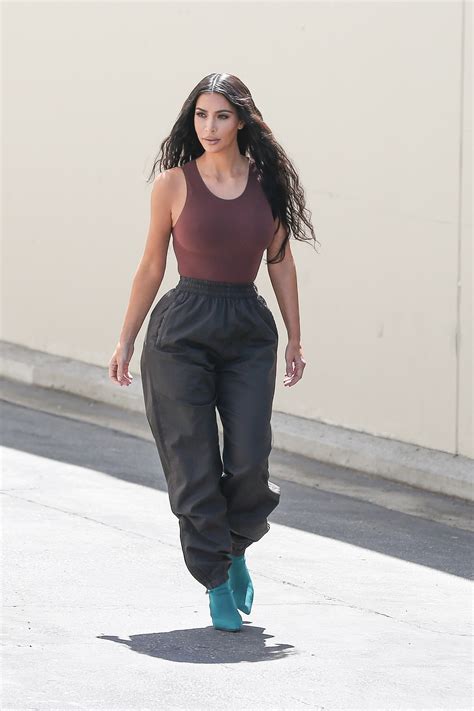 kim kardashian west breaks her monochromatic streak in—what else—yeezy vogue