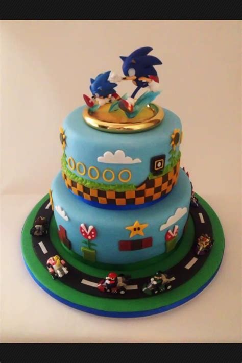 Super mario kart and sonic the hedgehog birthday cake. Sonic the Hedgehog Cake Ideas / Sonic Themed Cakes | Sonic ...
