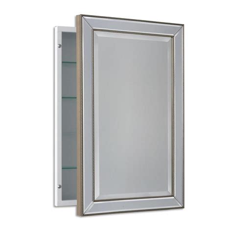 Zenith products zpc modern medicine mirror cabinets. Deco Mirror 16 in. W x 26 in. H x 5 in. D Framed Single ...