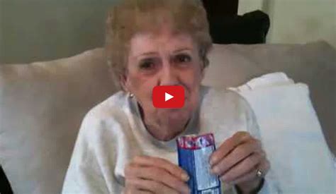 This Granny Got A Crazy Surprise In Her Mouth I Cant Stop Laughing