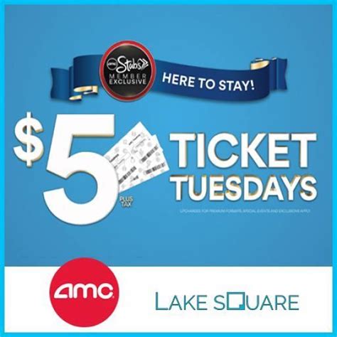 Schedule of air times for upcoming shows and movies on amc. It's $5 Ticket Tuesday today at AMC for all you Stubz ...