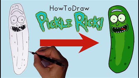 How To Draw Pickle Rick 🥒 Rick And Morty Youtube